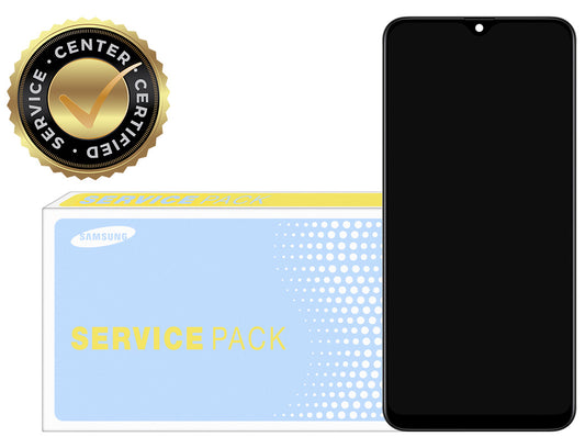 Samsung Galaxy Galaxy A30s A307 Pekskärm, med ram, svart, Service Pack GH82-2111190A