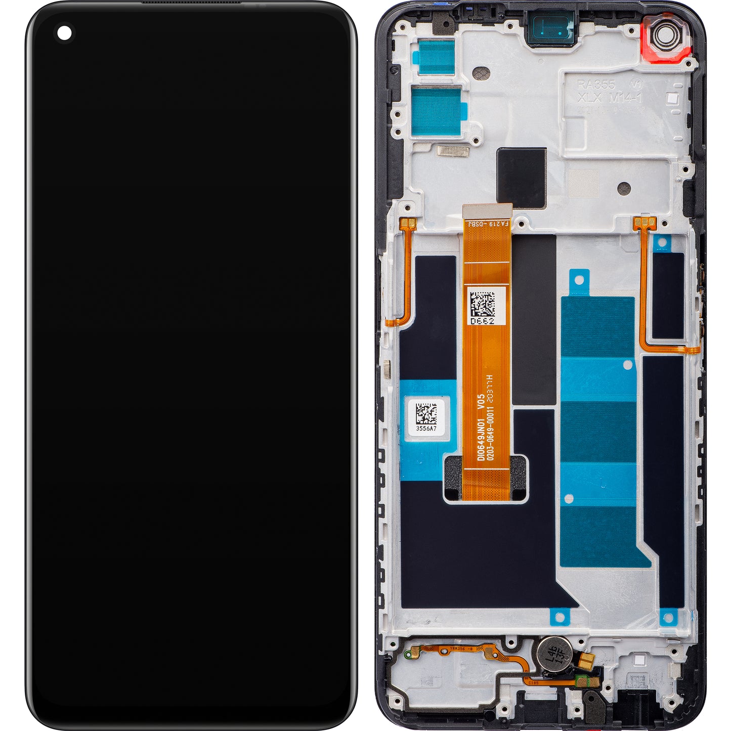 Realme 7 5G pekskärm Realme 7 5G, med ram, svart, servicepaket 4904747