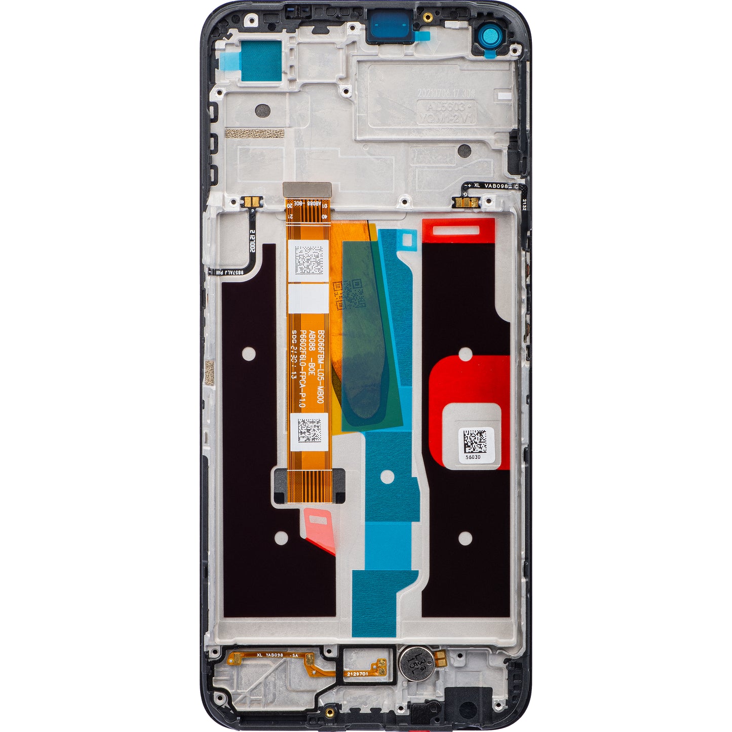 Pekskärm Realme Narzo 50 / 8i, med ram, svart, Service Pack 4908405