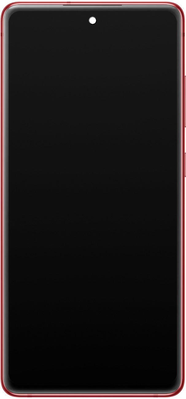 Touchscreen Display Samsung Galaxy S20 FE 5G G781, with Frame, Red, Service Pack GH82-24214E