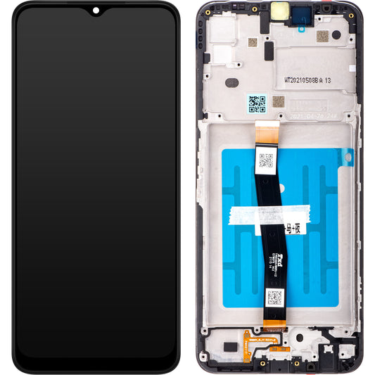Pekskärm Samsung Galaxy A22 5G A226, med ram, svart, Service Pack GH81-20694A