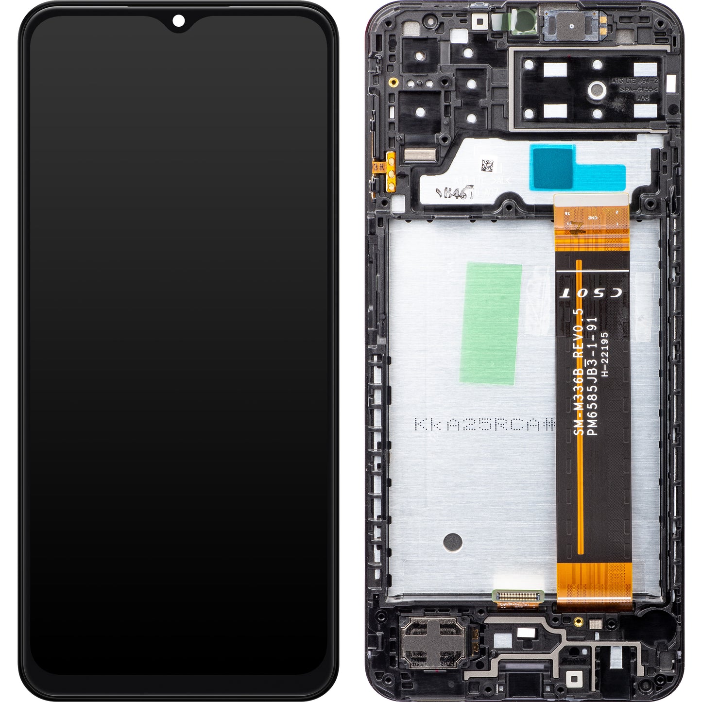 Pekskärm Samsung Galaxy A13 A137, med ram, svart, Service Pack GH82-29228A