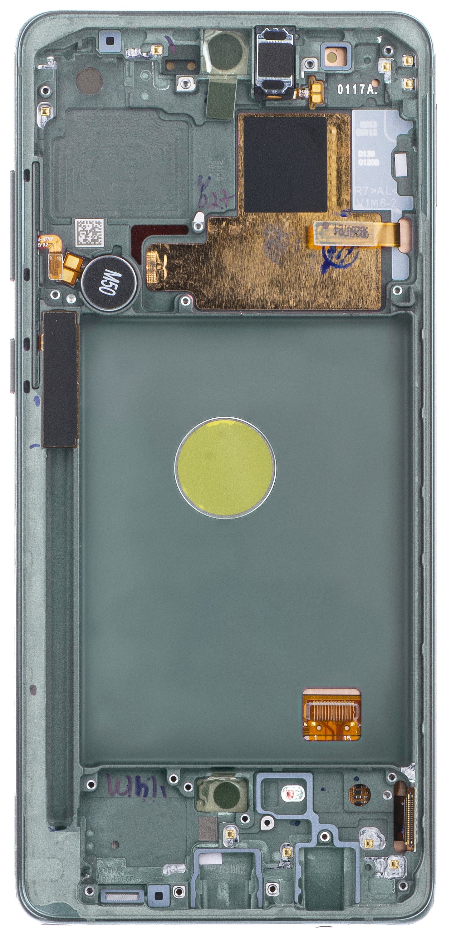 Pekskärm Samsung Galaxy Note10 Lite N770, med ram, Silver, Service Pack GH82-2202055B