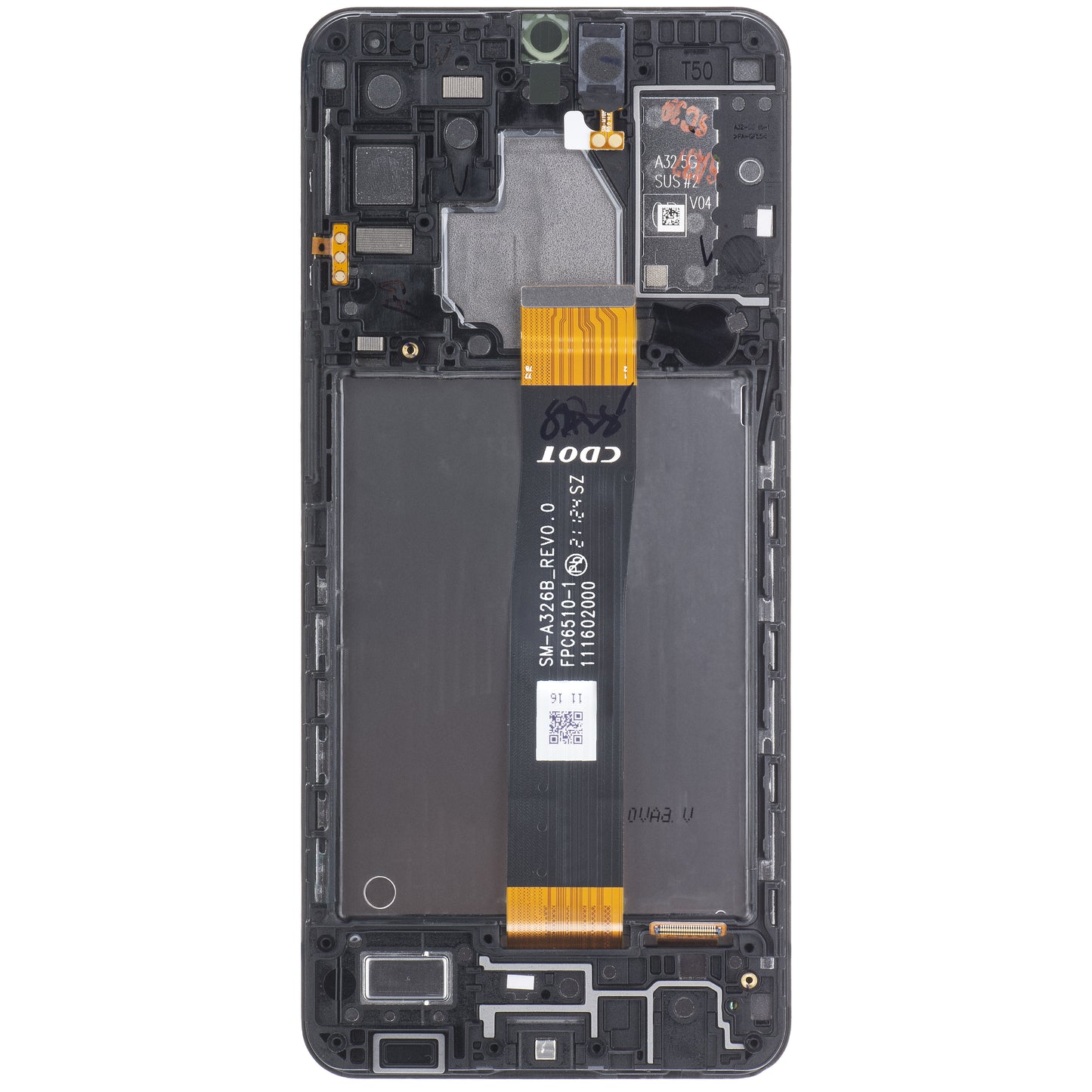 Samsung Galaxy Galaxy A32 5G A326 Pekskärm med ram, svart, Service Pack GH82-25121A