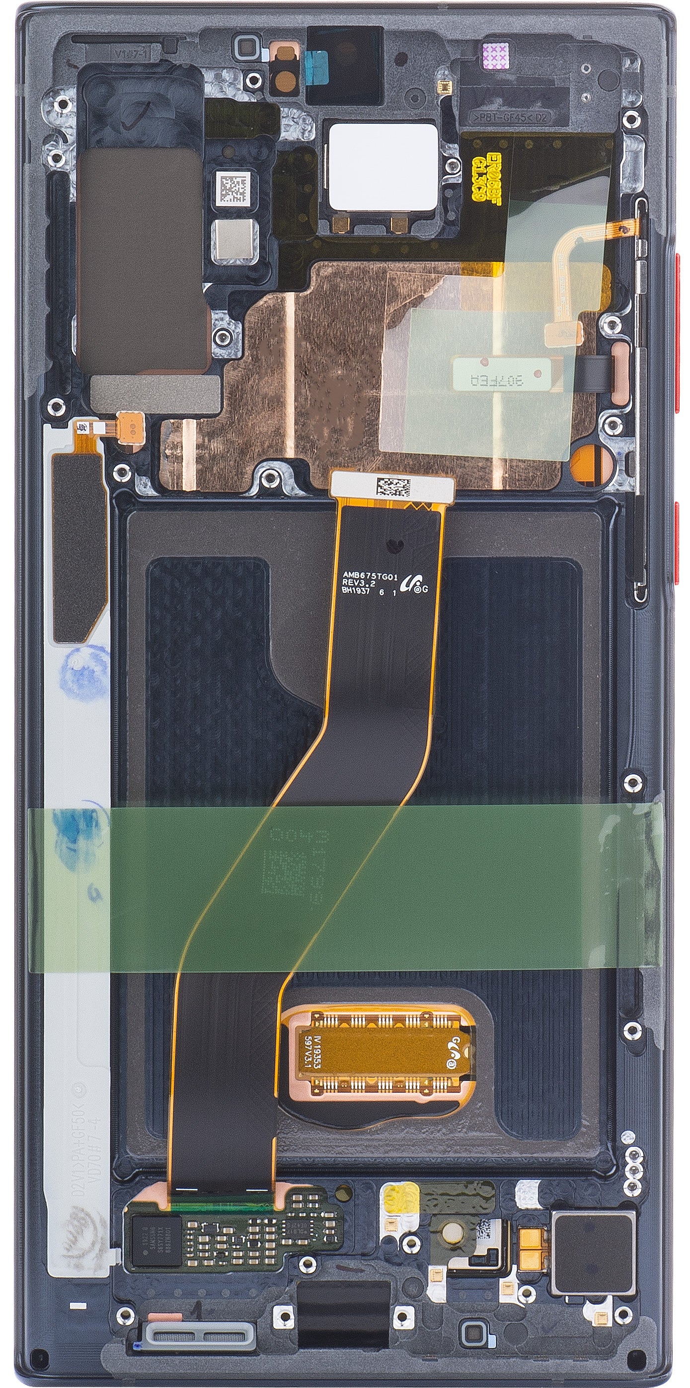 Pekskärm Samsung Galaxy Note 10+ 5G N976 / Note 10+ N975, med ram, svart (Aura Black Star Wars), Service Pack GH82-21620A