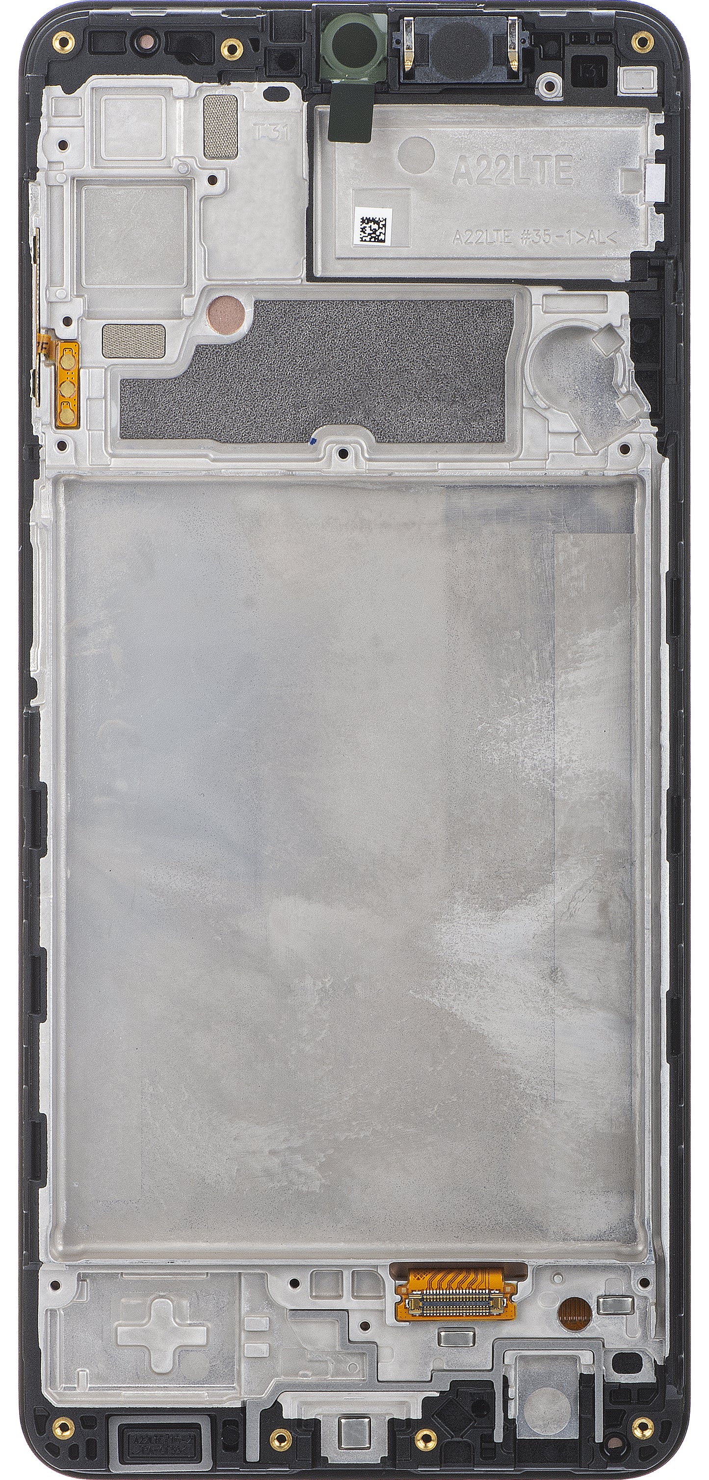 Touchscreen Display Samsung Galaxy A22 A225, with Frame, Black, Service Pack GH82-25944A