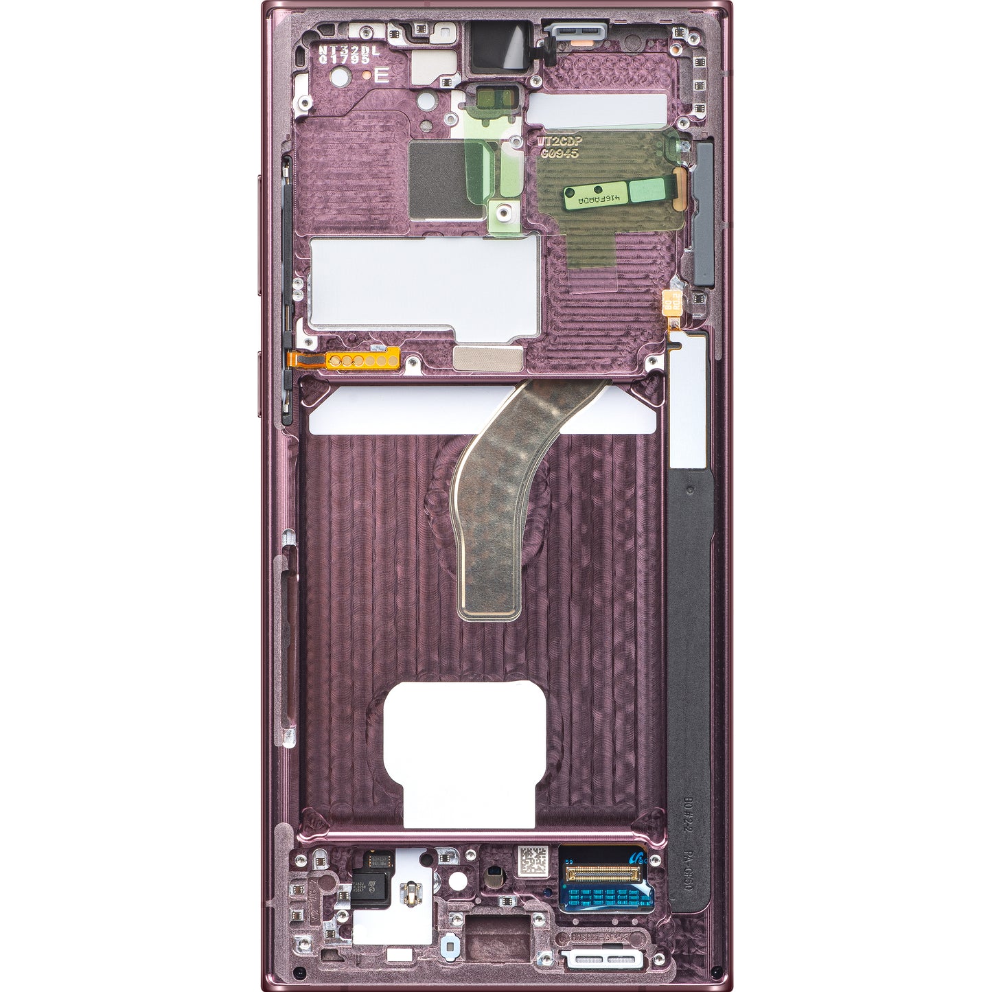 Samsung Galaxy S22 Ultra 5G S908 Touchscreen Display Samsung Galaxy S22 Ultra 5G S908, med ram, Cherry, Service Pack GH82-27488B