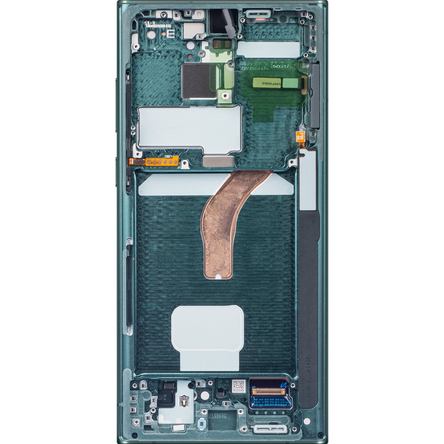 Pekskärm Samsung Galaxy S22 Ultra 5G S908, med ram, Grön, Service Pack GH82-27488D