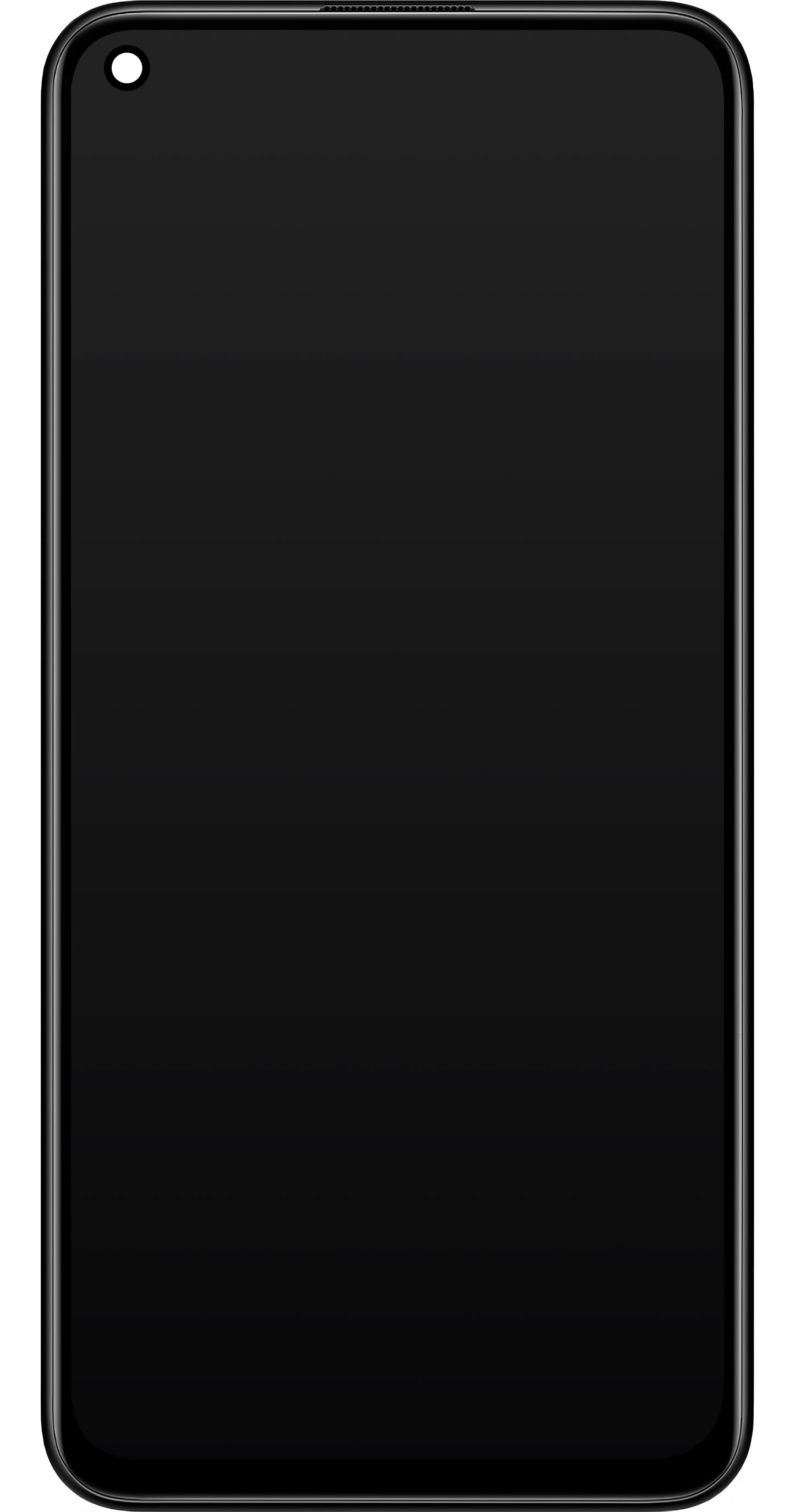 Pekskärm Xiaomi Redmi Note 9 5G / Redmi Note 9T 5G, med ram, svart, Service Pack 5600030J2200