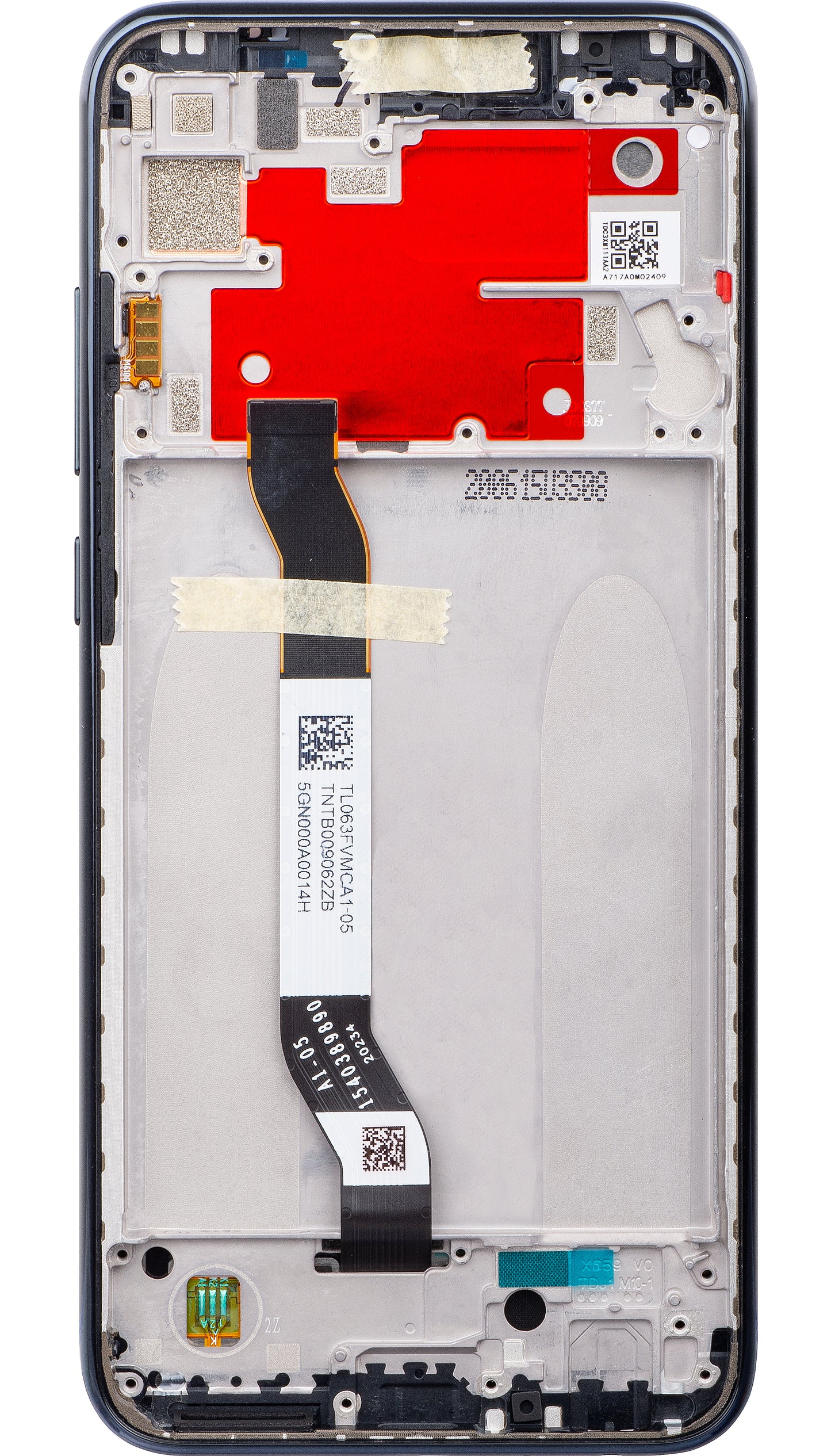 Display med Touchscreen Xiaomi Redmi Note 8T, med Ram, Svart, Service Pack 5600040C3X00
