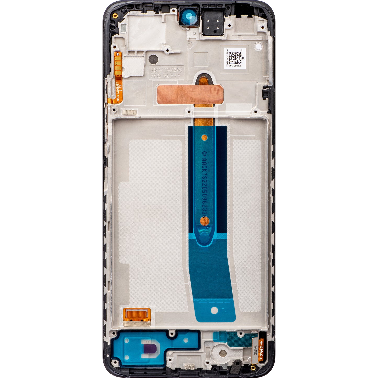 Xiaomi Redmi Note 11S pekskärm, med ram, grafitgrå, servicepaket 5600010K7S00