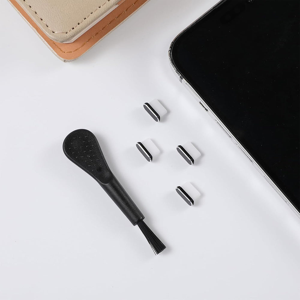 Techsuit AD1 Dust Plug for Phone Port, USB-C, Set of 4, Black