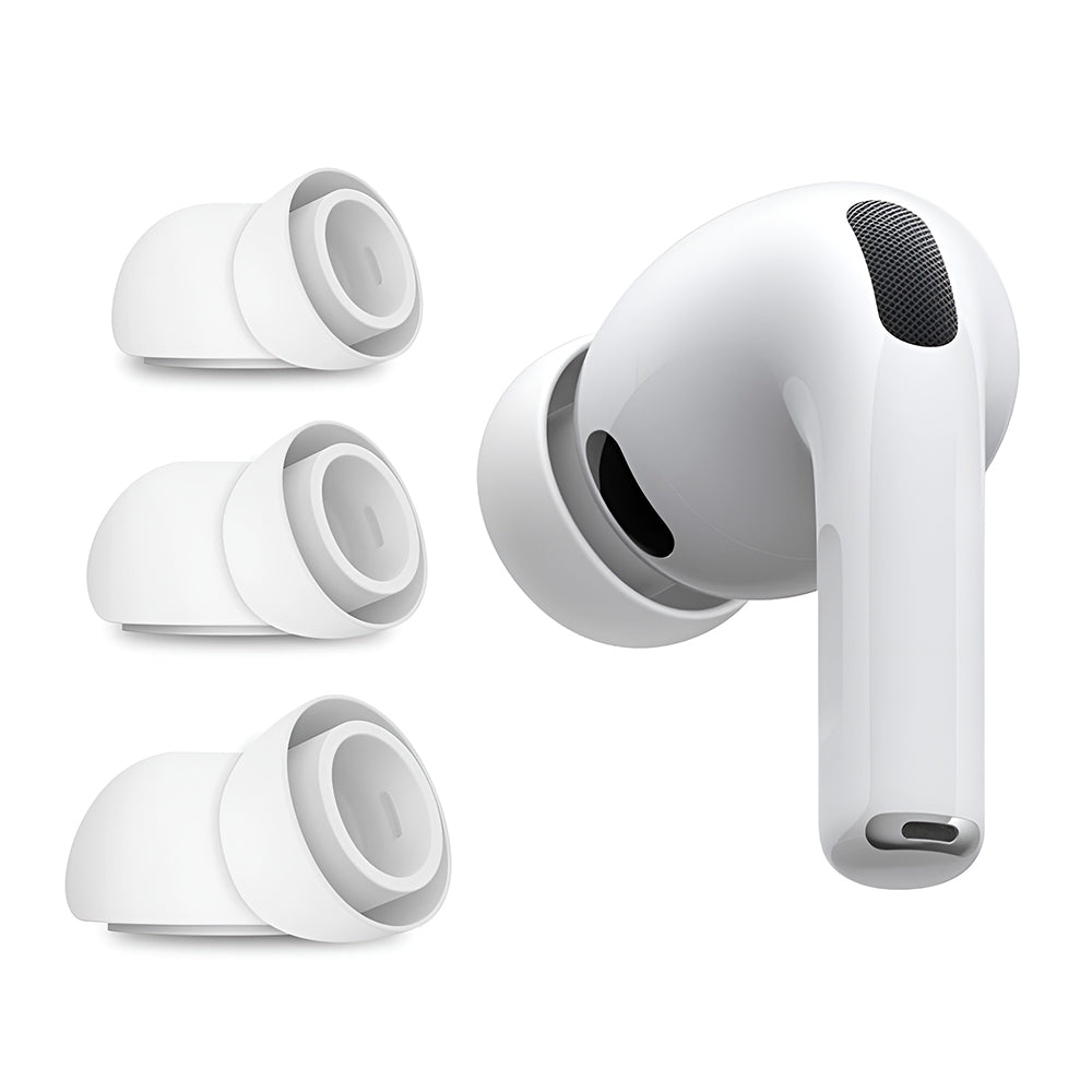 Techsuit ET2 öronproppar för Apple AirPods Pro 3, Storlek XS / S / L, Vita