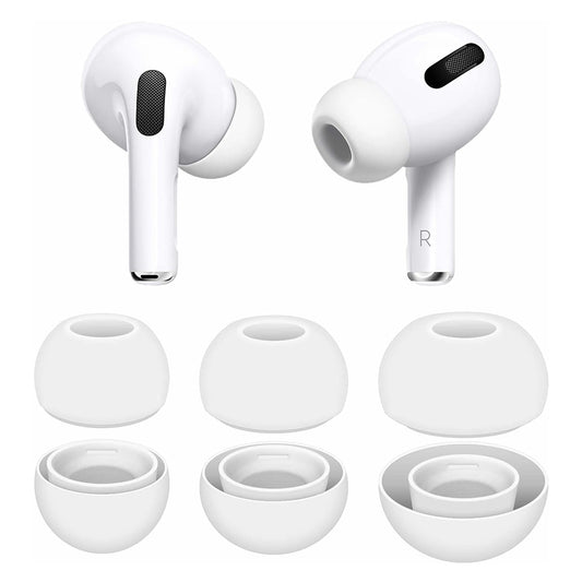 Techsuit ET2 öronproppar för Apple AirPods Pro 3, Storlek XS / S / L, Vita