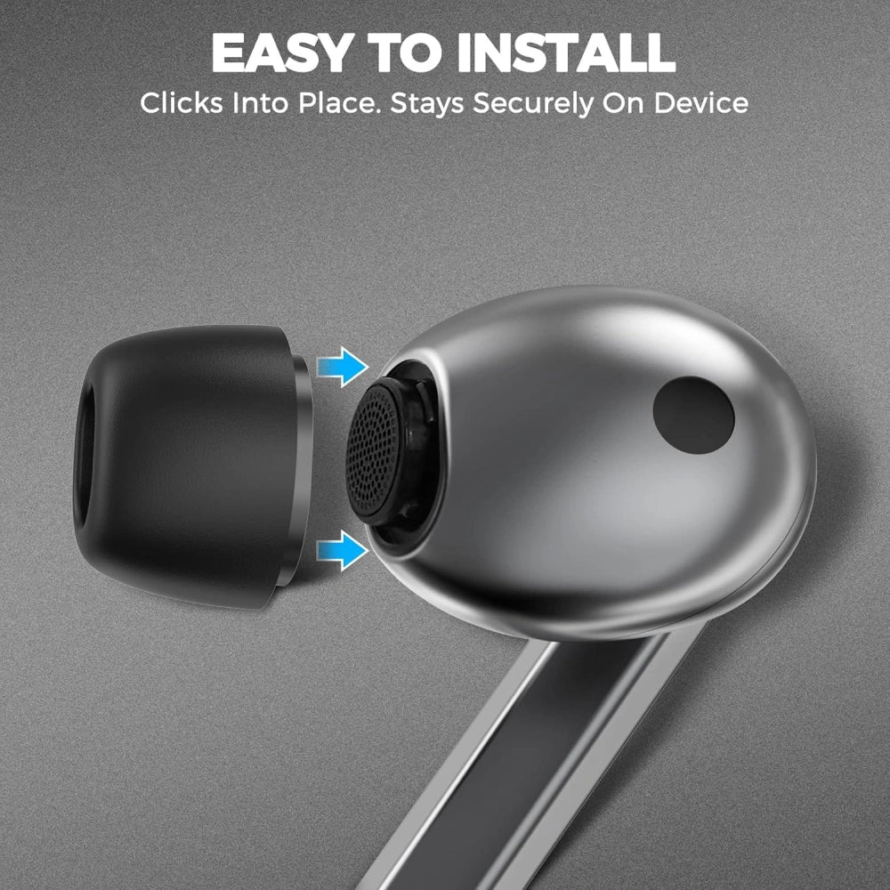Techsuit ET3 öronproppar för Samsung Galaxy Buds3 Pro, Storlek S / M / L, Vita