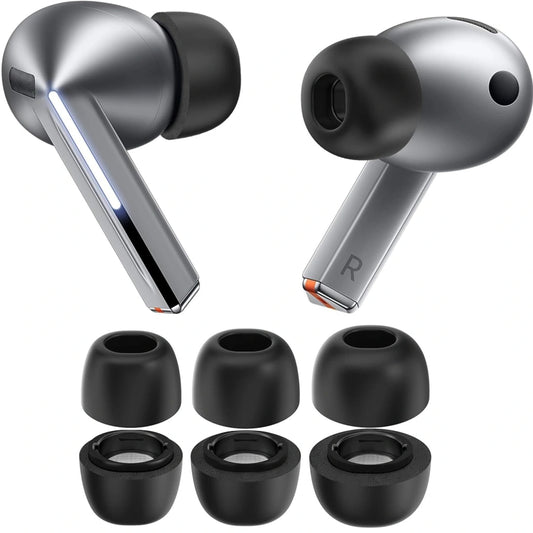 Techsuit ET3 öronproppar för Samsung Galaxy Buds3 Pro, Storlek S / M / L, Svarta