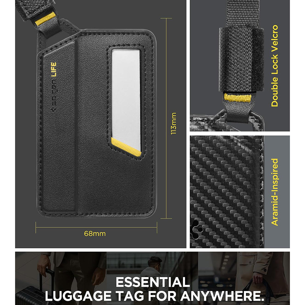 Handbagage / Resväska Etikett Spigen Luggage Tag LF510, Svart AHP09776