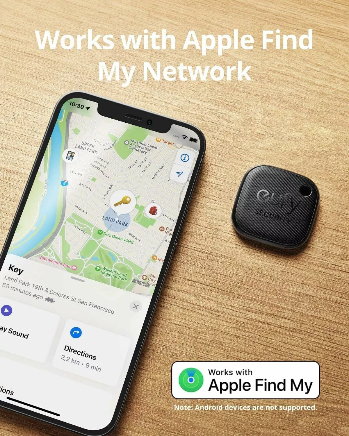 Eufy Security SmartTrack Link för iOS-serien, Set om 4 stycken, Svart E87B0012