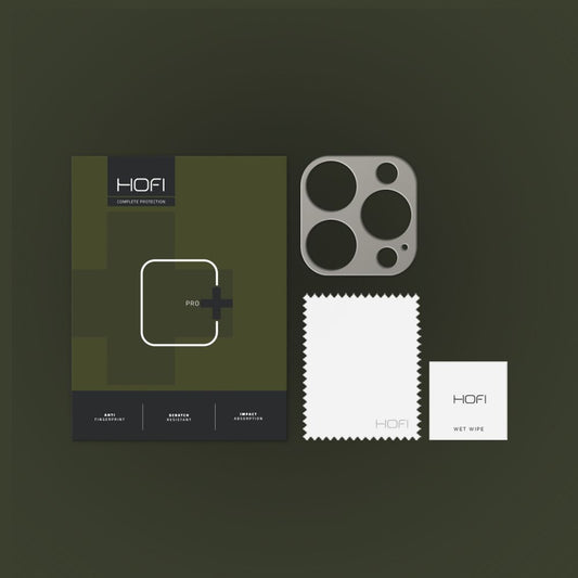 HOFI ALUCAM PRO+ HOFI ALUCAM PRO+ skyddsram för bakre kamera för Apple iPhone 15 Pro Max / 15 Pro, Grå
