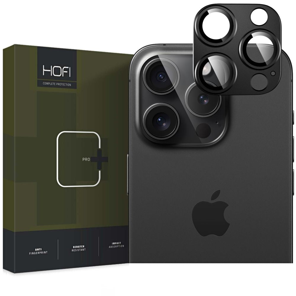 Skyddsfilm för bakre kamera HOFI Fullcam för Apple iPhone 16 Pro Max / 16 Pro, Härdat glas, Svart