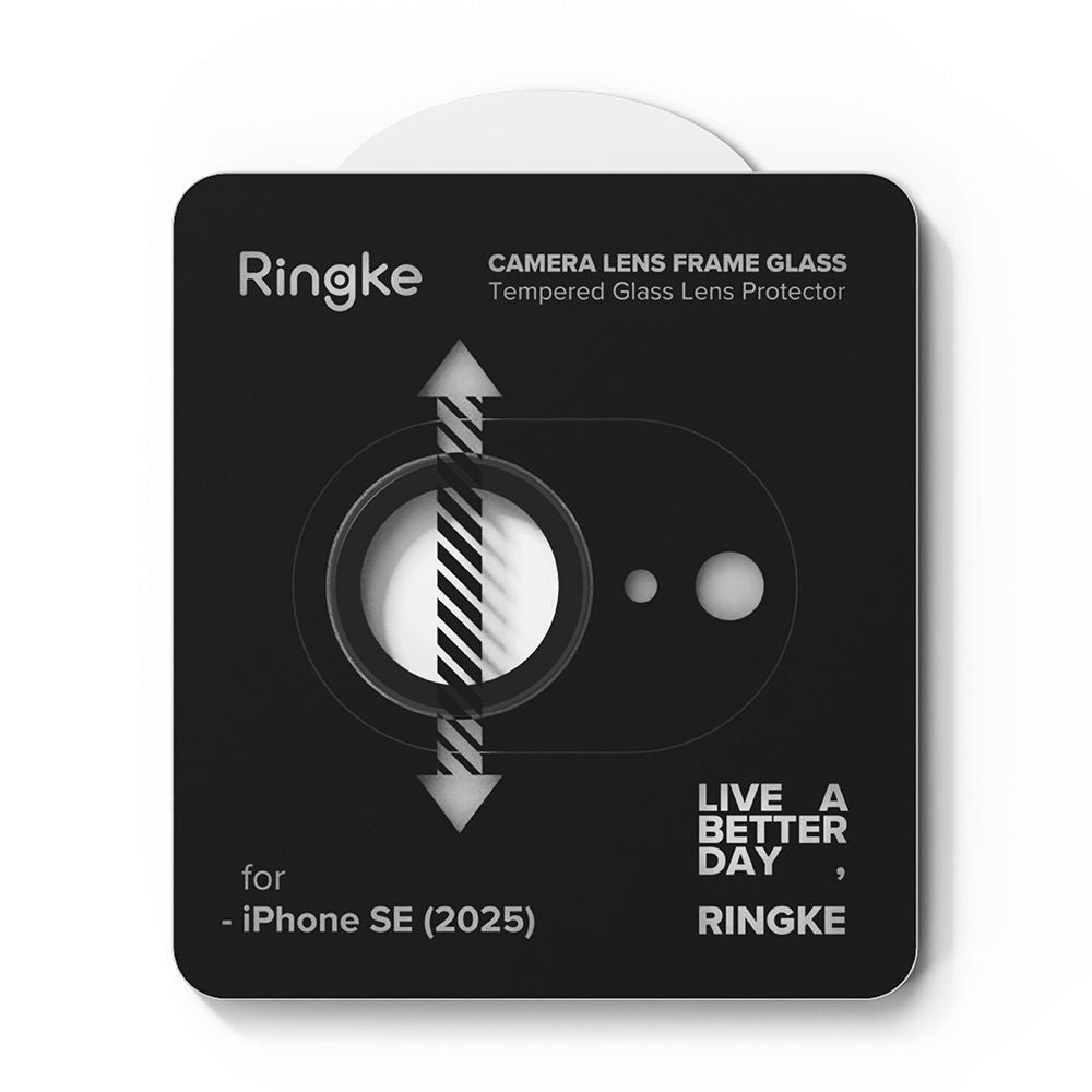 Ringke Rear Camera Protection Film for Apple iPhone 17e / 16e, Tempered Glass, Set of 2 pieces, Black
