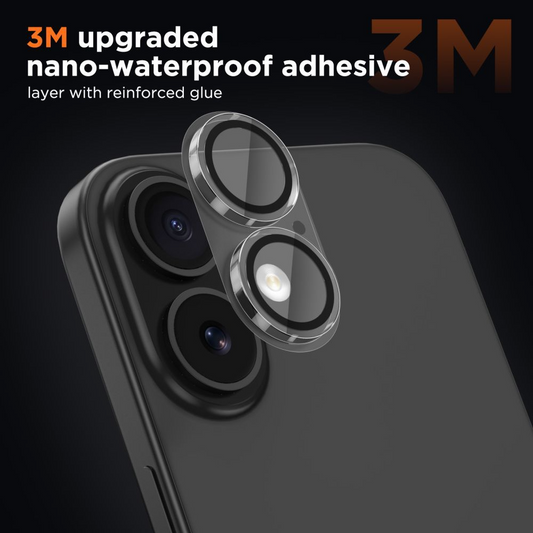 Skyddsfilm för bakre kamera Tech-Protect CamFull Fit+ för Apple iPhone 17, Härdat Glas, Matt Transparent
