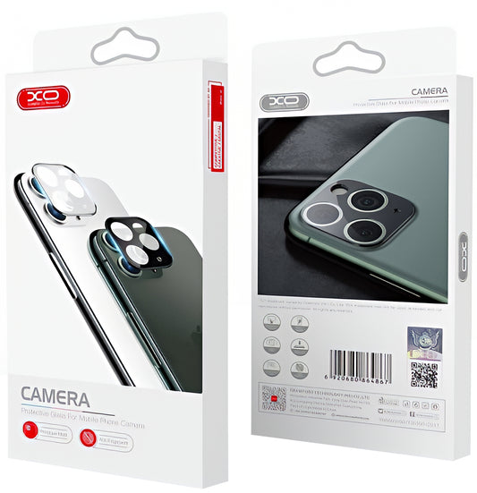 XO Design 3D Bakre Kameraskyddsfilm för Apple iPhone 12 Pro, Härdat Glas, Svart