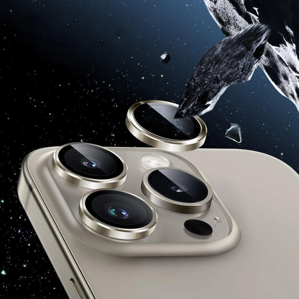 Skyddsfilm för bakre kamera Tech-Protect CamRing Fit+ för Apple iPhone 17 Pro Max / 17 Pro / 16 Pro Max, Härdat glas, Svart