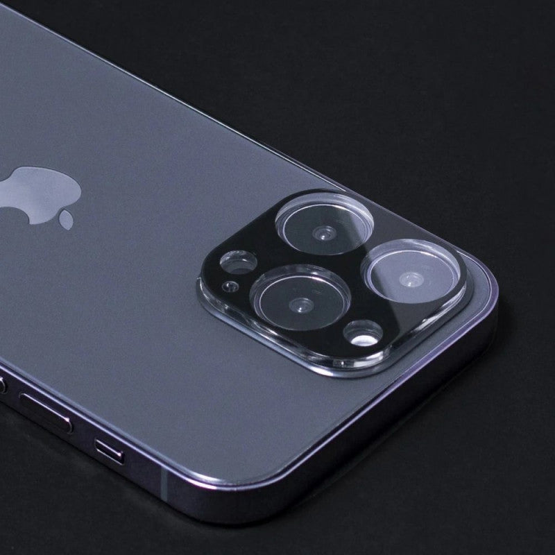 Skyddsfilm för bakre kameran WZK för Apple iPhone 17 Pro Max, Härdat glas, Set med 2 stycken, Svart