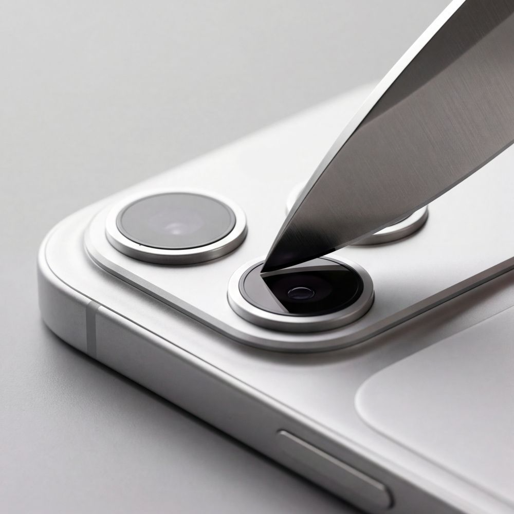 Skyddande film för bakre kamera Tech-Protect CamFull Fit+ för Apple iPhone 18 Pro Max, härdat glas, silver