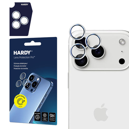 Skyddsfilm för bakre kamera 3MK Hardy Protection Pro för Apple iPhone 17 Pro Max / 17 Pro, Härdat glas, Silver