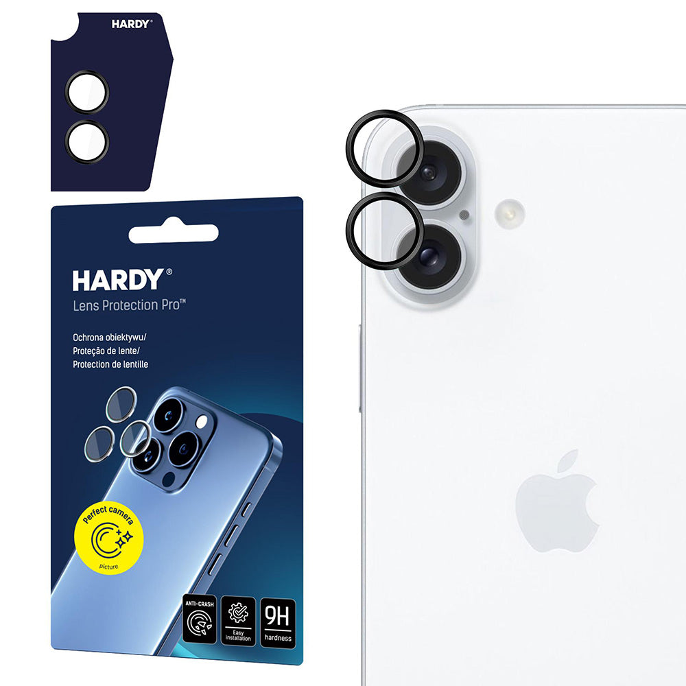 Skyddsfilm för bakre kamera 3MK Hardy Protection Pro för Apple iPhone 17, Härdat Glas, Svart