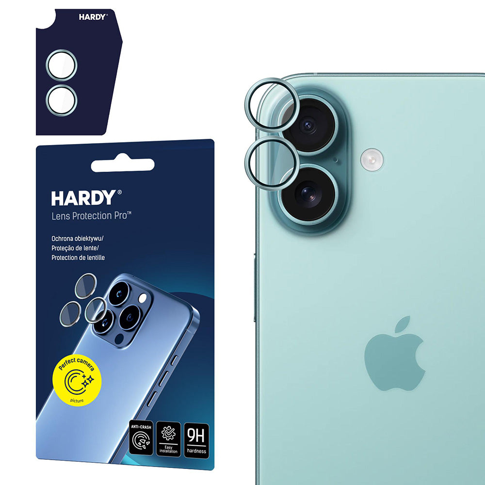 Back Camera Protective Film 3MK Hardy Protection Pro for Apple iPhone 17, Tempered Glass, Green