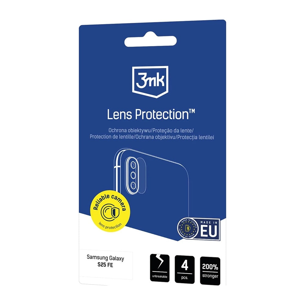 Skyddsfilm Bakre Kameran 3MK Protection för Motorola Moto G06, Härdat Glas, Set om 4 stycken, Transparent