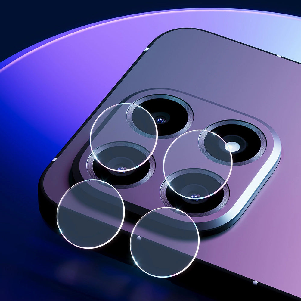 Skyddsfilm för bakre kamera 3MK Protection för Xiaomi Poco F8 Ultra, Härdat glas, Set med 4 stycken, Transparent