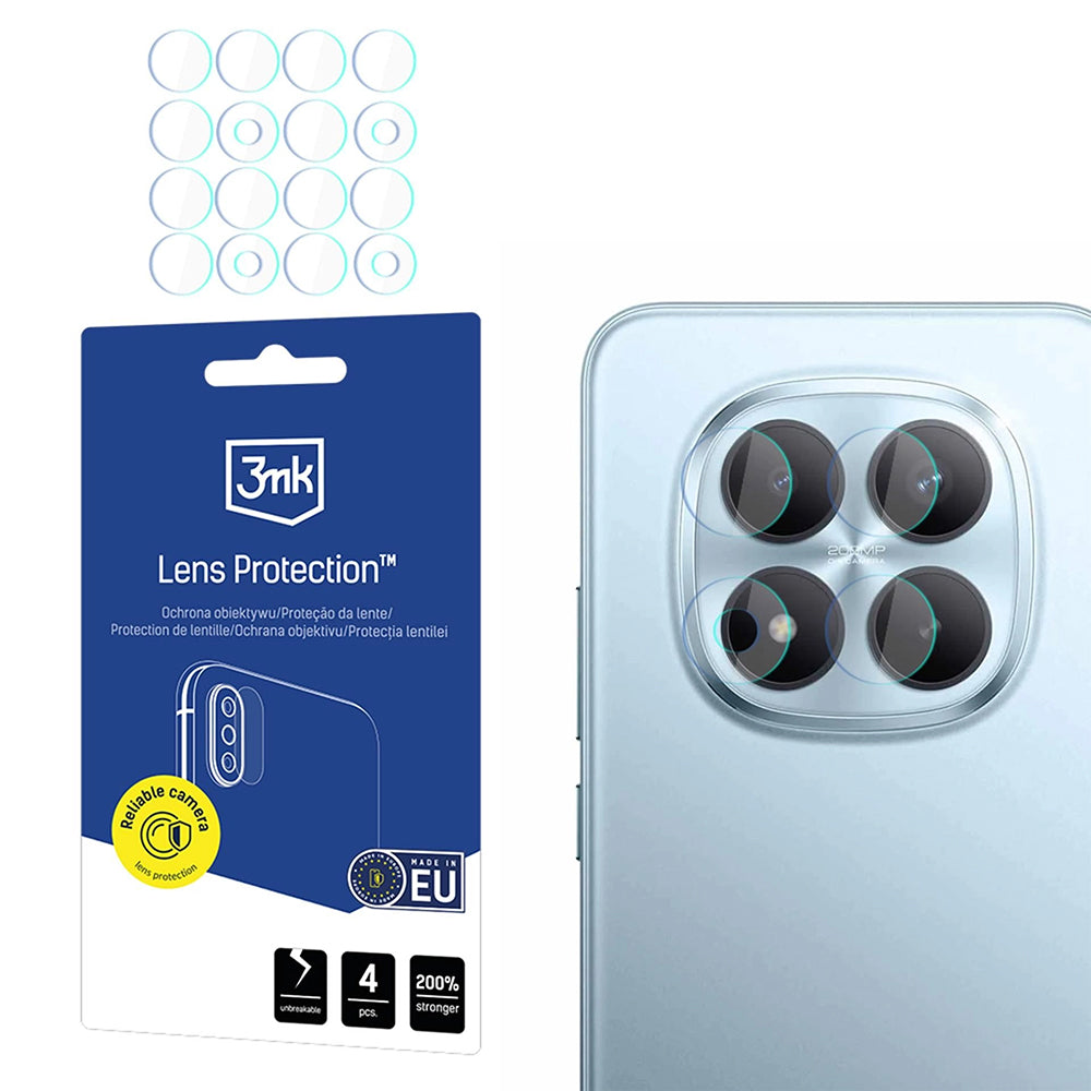 Skyddsfilm Bakre Kameran 3MK Protection för Xiaomi Redmi Note 15 Pro+ 5G, Flexibelt Glas, Set om 4 stycken, Transparent