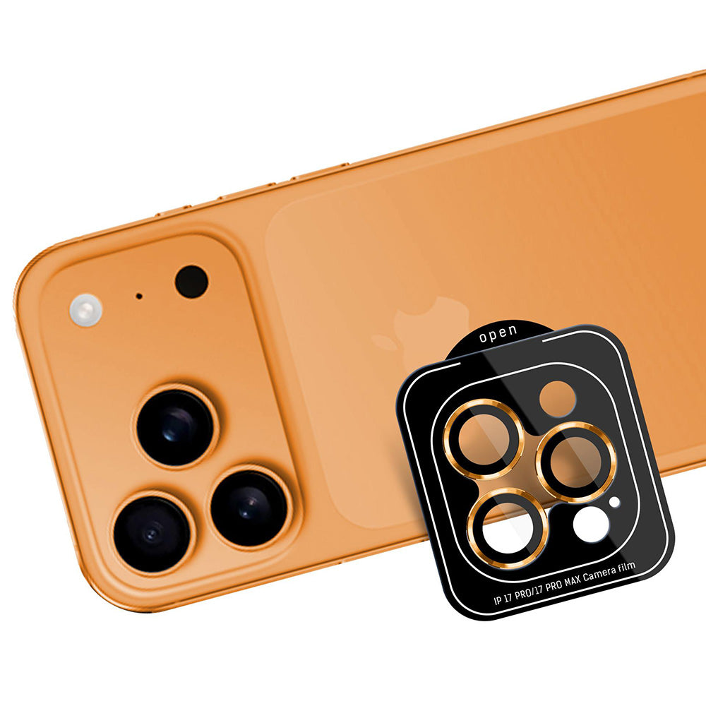 Skyddsfilm för bakre kamera 3MK Protection Pro för Apple iPhone 17 Pro Max / 17 Pro, Härdat glas, Orange