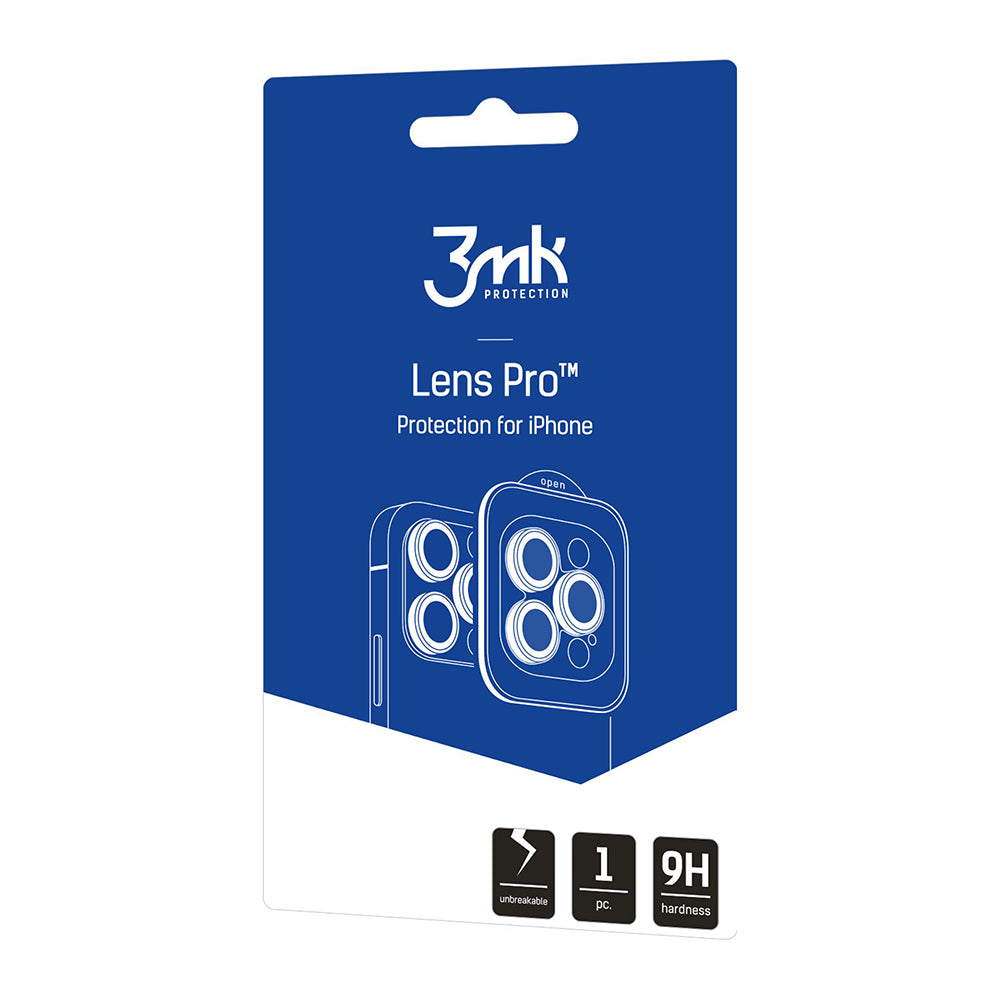Skyddande film för bakre kamera 3MK Protection Pro för Apple iPhone 18 Pro / 18 Pro Max, härdat glas, silver