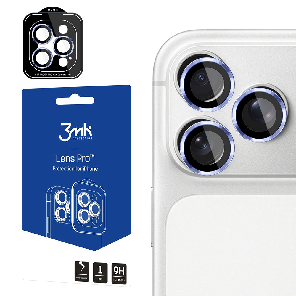 Skyddsfilm för bakre kamera 3MK Protection Pro för Apple iPhone 18 Pro / 18 Pro Max, härdat glas, blå