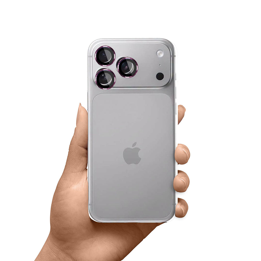 Skyddsfodral för bakre kamera 3MK Protection Pro för Apple iPhone 18 Pro / 18 Pro Max, härdat glas, vinröd