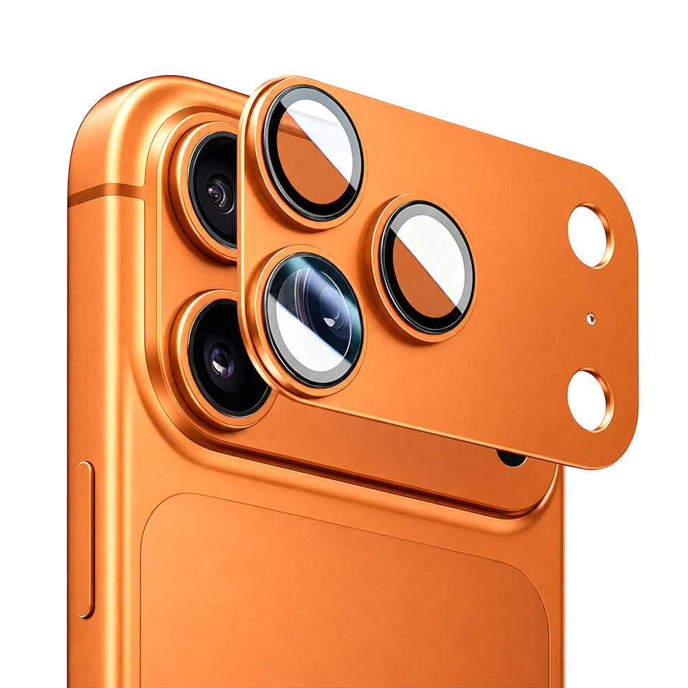 Blueo Integrated Metal-skyddsfilm för bakre kamera till Apple iPhone 17 Pro, härdat glas, orange