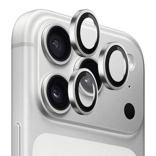 Skyddsfilm för bakre kamera Blueo Metal Frame för Apple iPhone 17 Pro Max / 17 Pro, Härdat glas, Silver