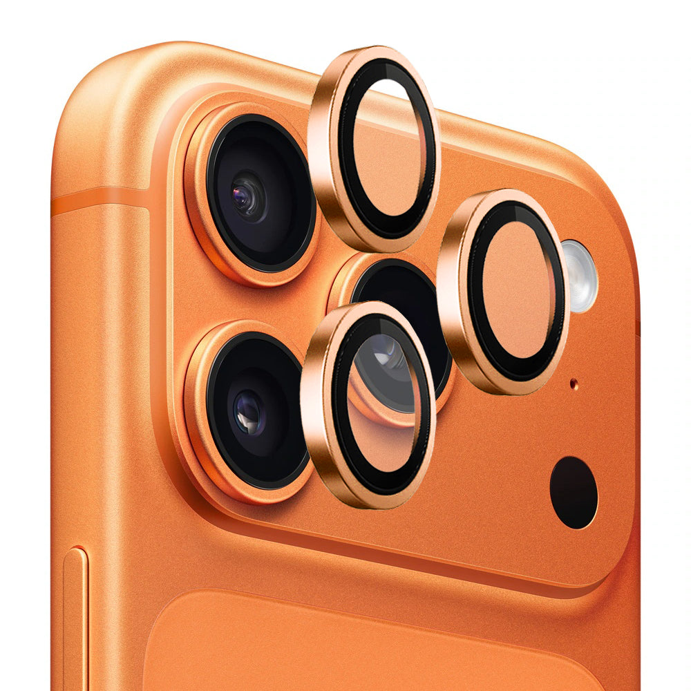 Skyddsfilm för bakre kamera Blueo Metal Frame för Apple iPhone 17 Pro Max / 17 Pro, Härdat glas, Orange