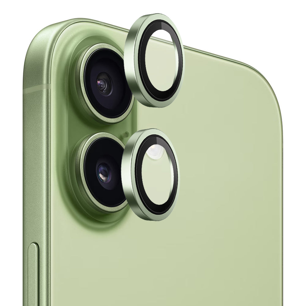 Blueo Metal Frame Rear Camera Protection Film for Apple iPhone 17, Tempered Glass, Green