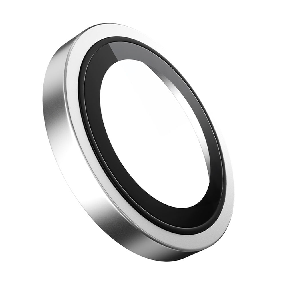 Blueo skyddsfilm för bakre kamera med metallram för Apple iPhone 18 Pro / 18 Pro Max, härdat glas, silverfärgad