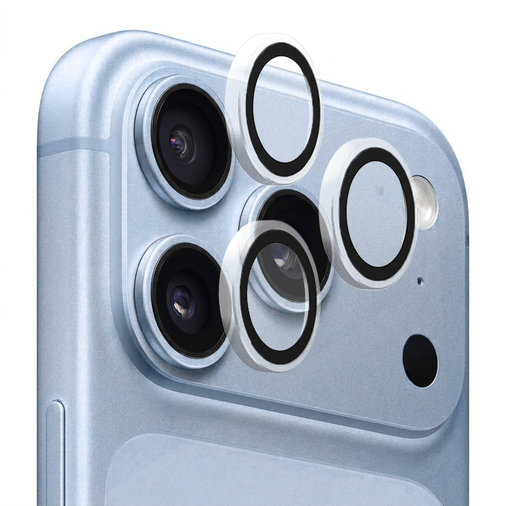 Blueo Metal Frame-skydd för bakre kamera till Apple iPhone 18 Pro / 18 Pro Max, härdat glas, transparent