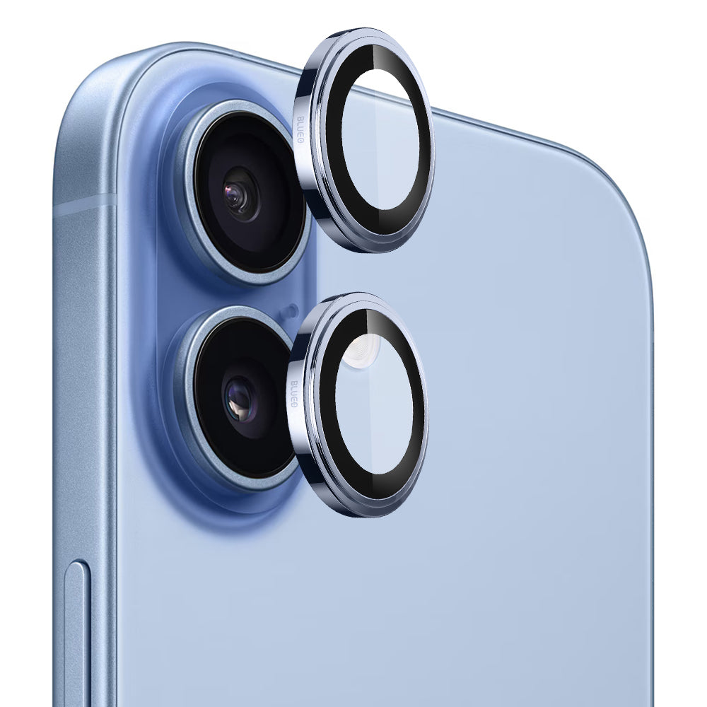 Blueo Sapphire Crystal Rear Camera Protection Film for Apple iPhone 17, Tempered Glass, Blue