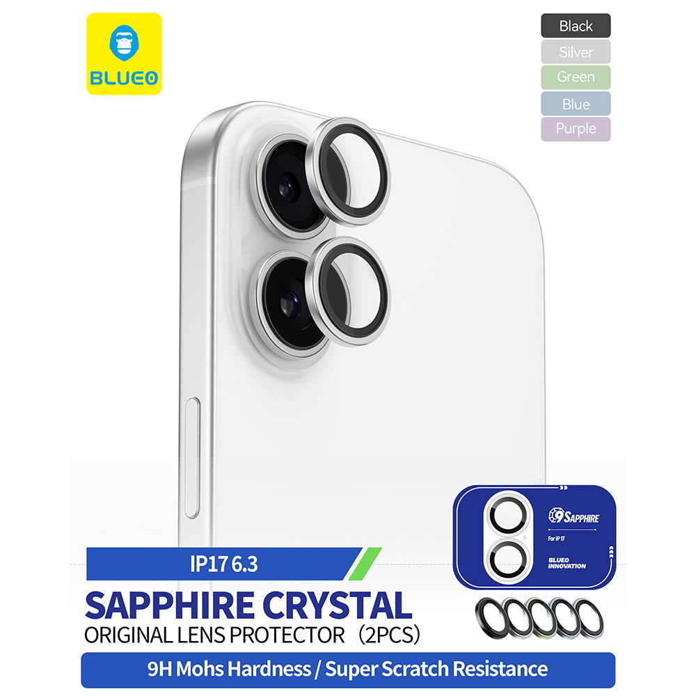 Skyddsfilm för bakre kameran Blueo Sapphire Crystal för Apple iPhone 17, Härdat glas, Grön