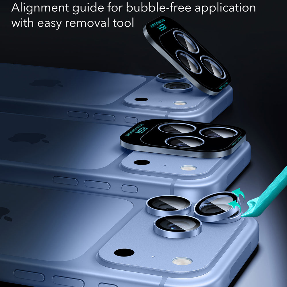 Bakre kameraskydd ESR Armorite för Apple iPhone 18 Pro / 18 Pro Max, Härdat glas, Blå