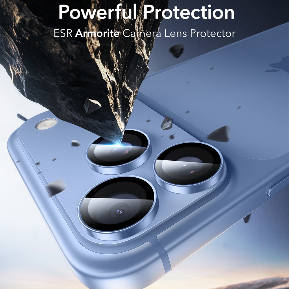 Bakre kameraskydd ESR Armorite för Apple iPhone 18 Pro / 18 Pro Max, Härdat glas, Blå